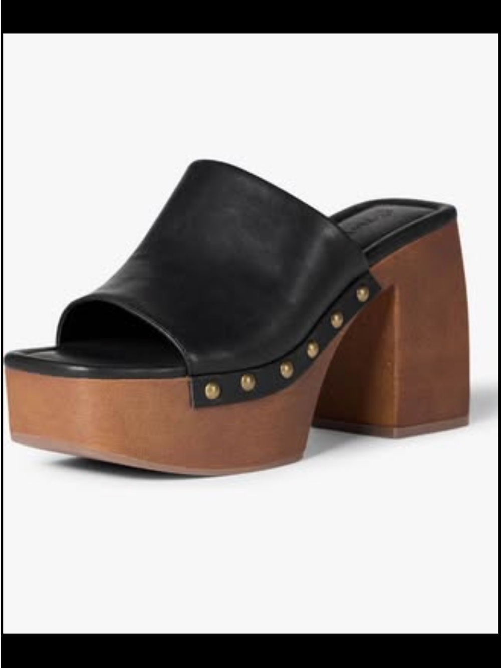 NEW The Drop Black Leather Platform Mule